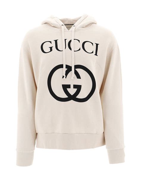 gucci hoodie side view|white gucci logo hoodie men.